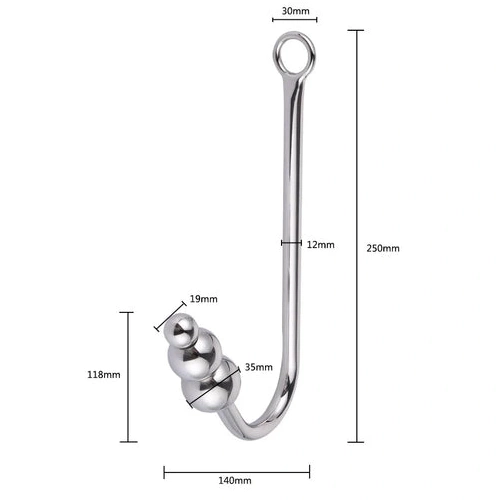 Anal Hooks Beaded Anal Elegant and Hook with Collar 5334 Cuffs 0723